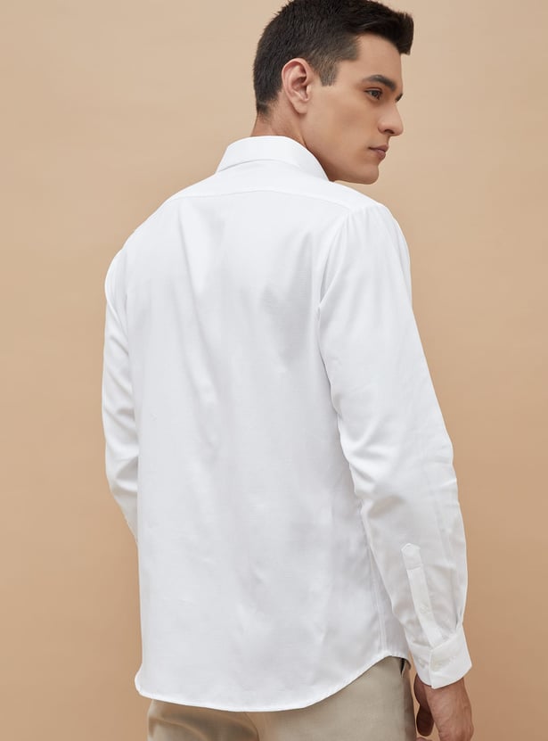 Buy CODE Patterned Slim Fit Formal Shirt from CODE at just INR 1499.0