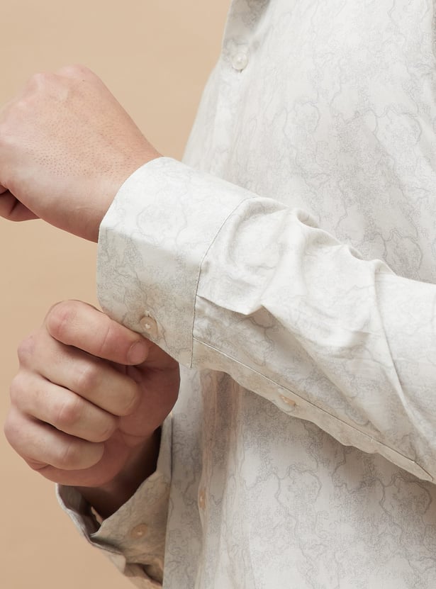 CODE Printed Slim Fit Formal Shirt
