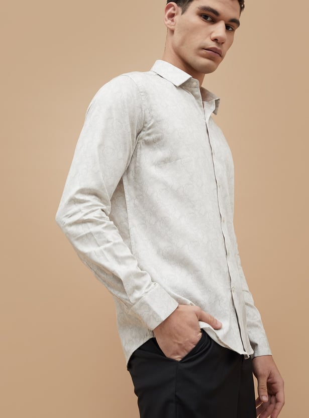 CODE Printed Slim Fit Formal Shirt