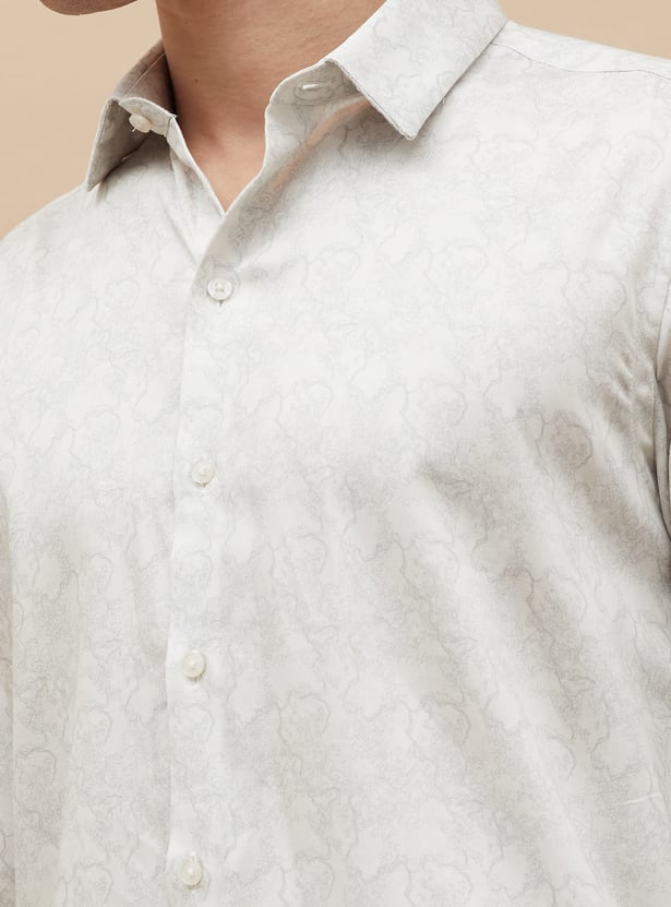 CODE Printed Slim Fit Formal Shirt