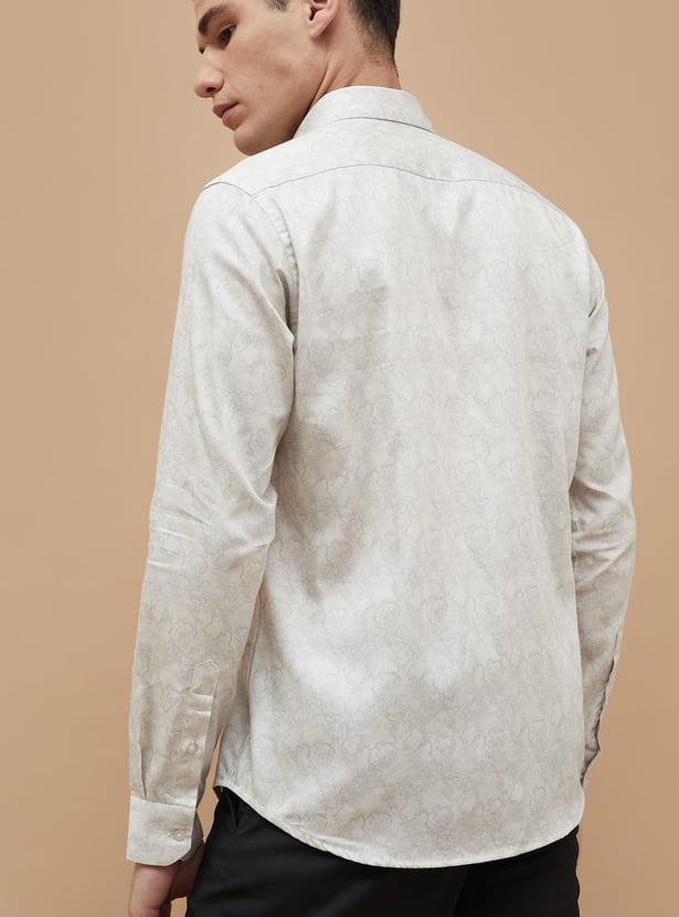 CODE Printed Slim Fit Formal Shirt