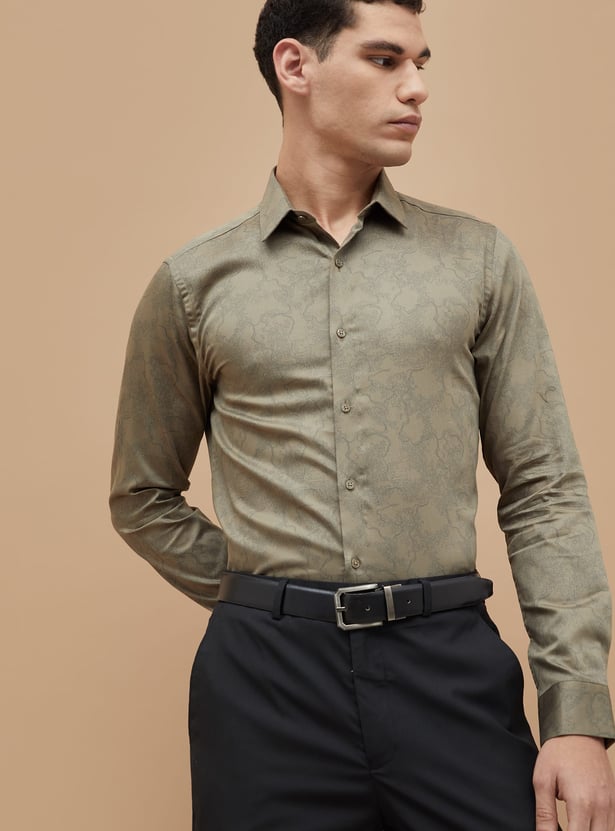 CODE Printed Slim Fit Formal Shirt