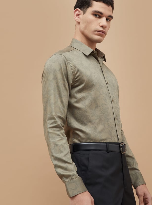 CODE Printed Slim Fit Formal Shirt