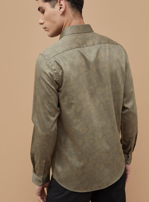 CODE Printed Slim Fit Formal Shirt