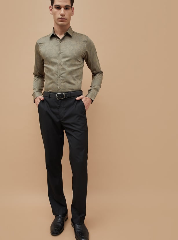 CODE Printed Slim Fit Formal Shirt