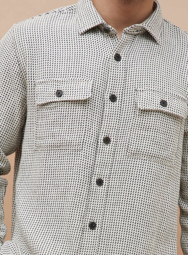 DENIMIZE Patterned Shacket