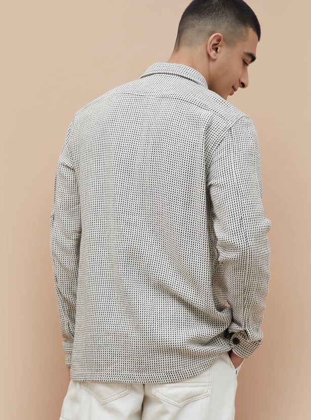 DENIMIZE Patterned Shacket
