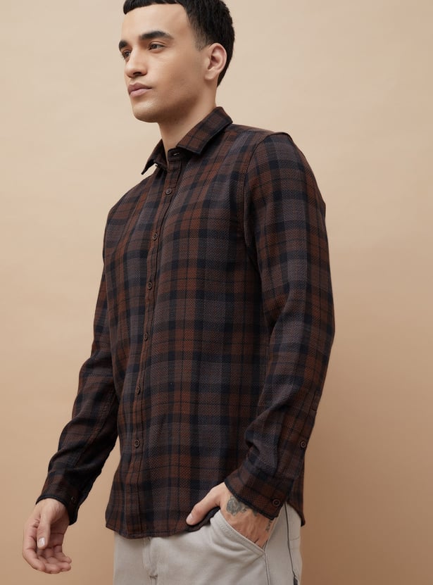 FAME FOREVER Checked Regular Fit Casual Shirt