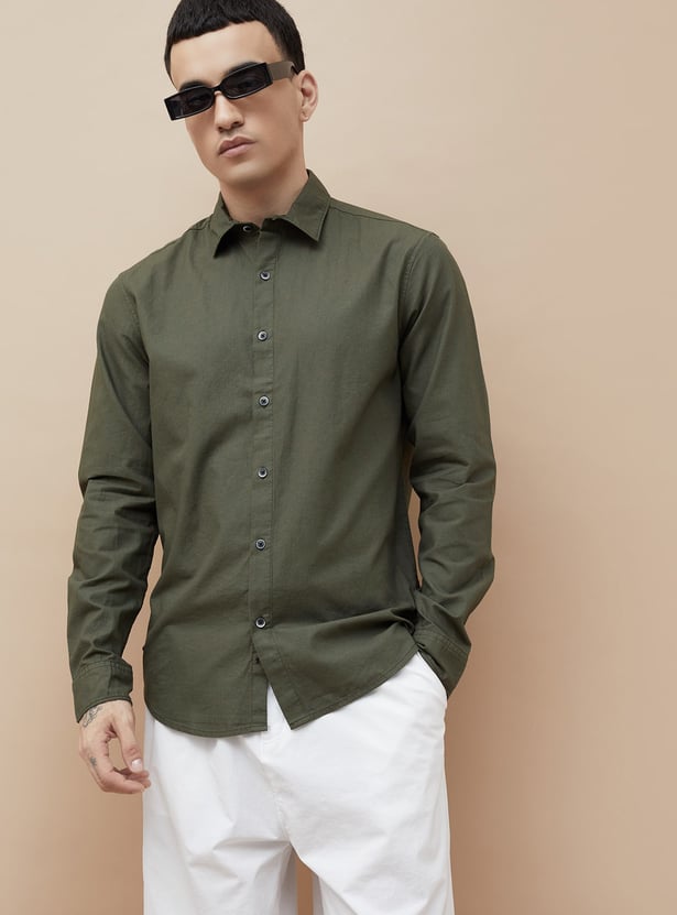 FORCA Textured Regular Fit Shirt