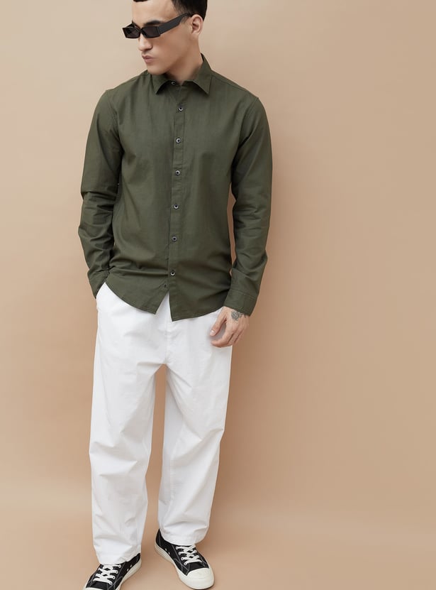 FORCA Textured Regular Fit Shirt