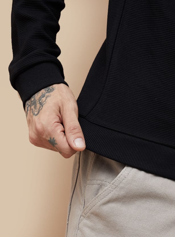 FAME FOREVER Textured Regular Fit T-shirt