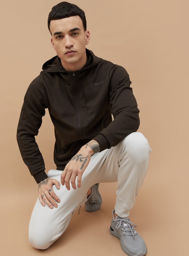 KAPPA Solid Zip Through Hoodie