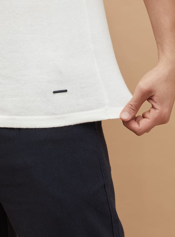 CODE Striped Cuban Collar T-shirt