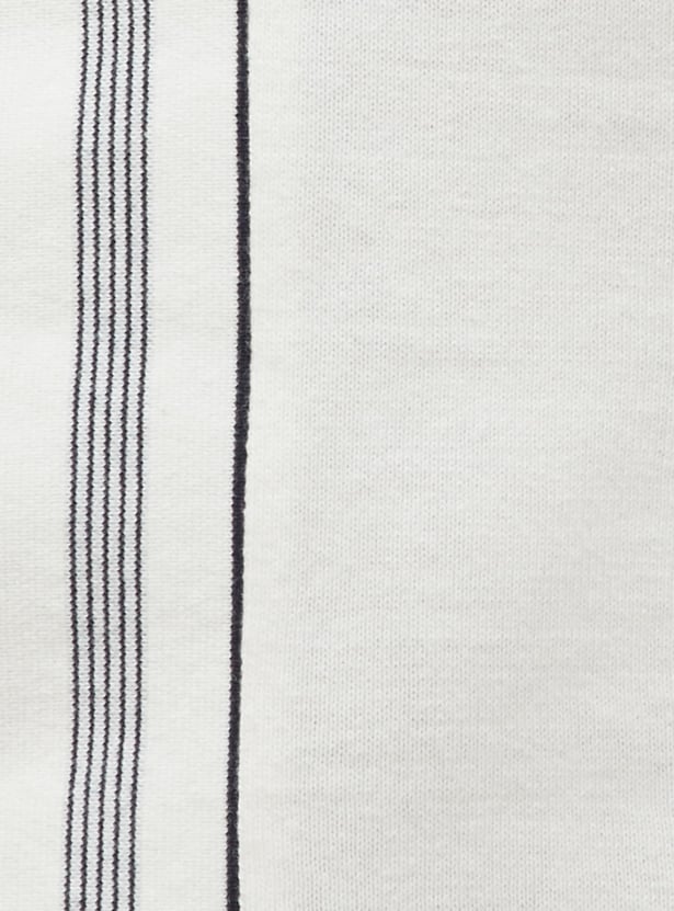 CODE Striped Cuban Collar T-shirt