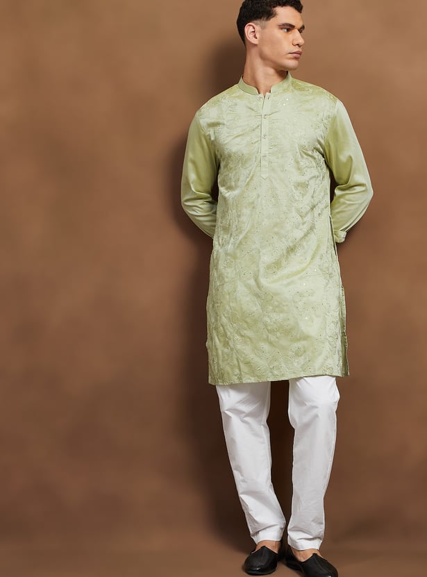 MELANGE Embroidered Long Kurta