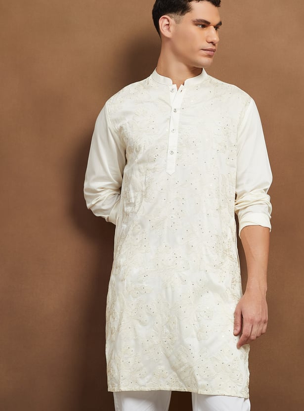 MELANGE Embroidered Long Kurta