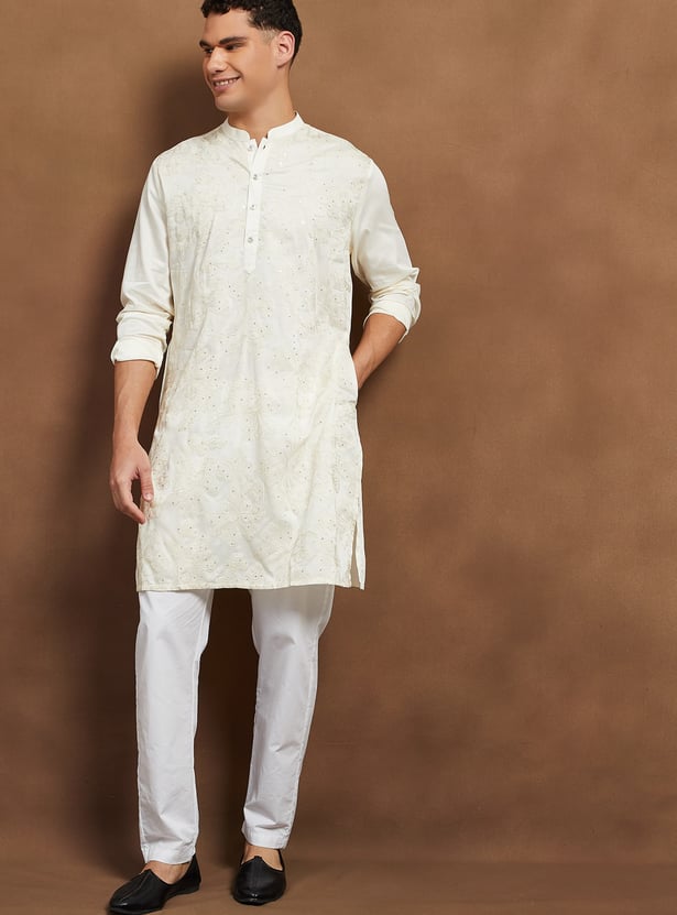 MELANGE Embroidered Long Kurta