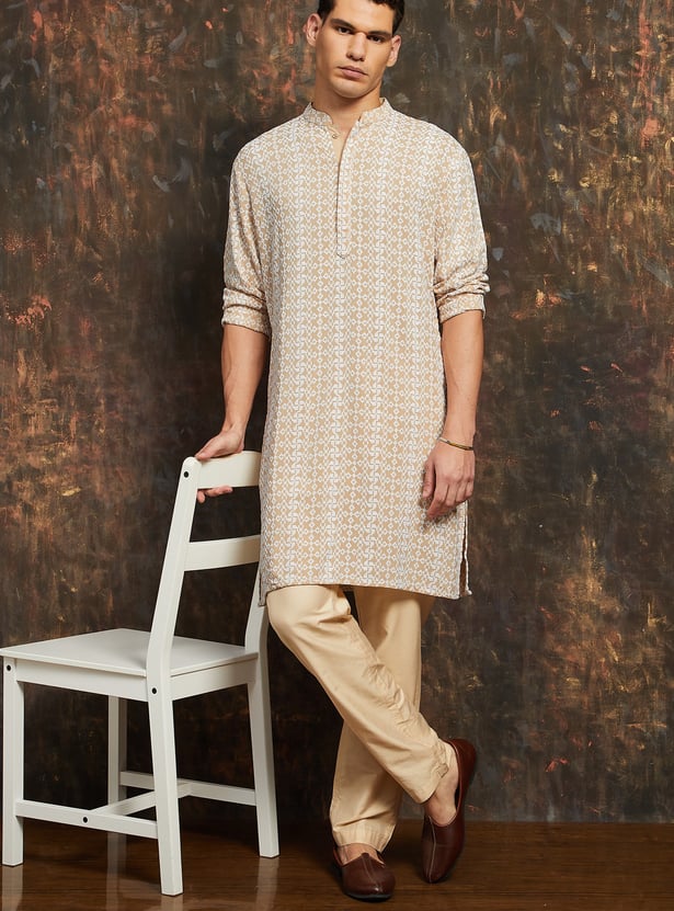 MELANGE Embroidered Long Kurta