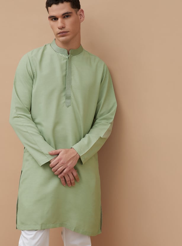 MELANGE Solid Straight Kurta