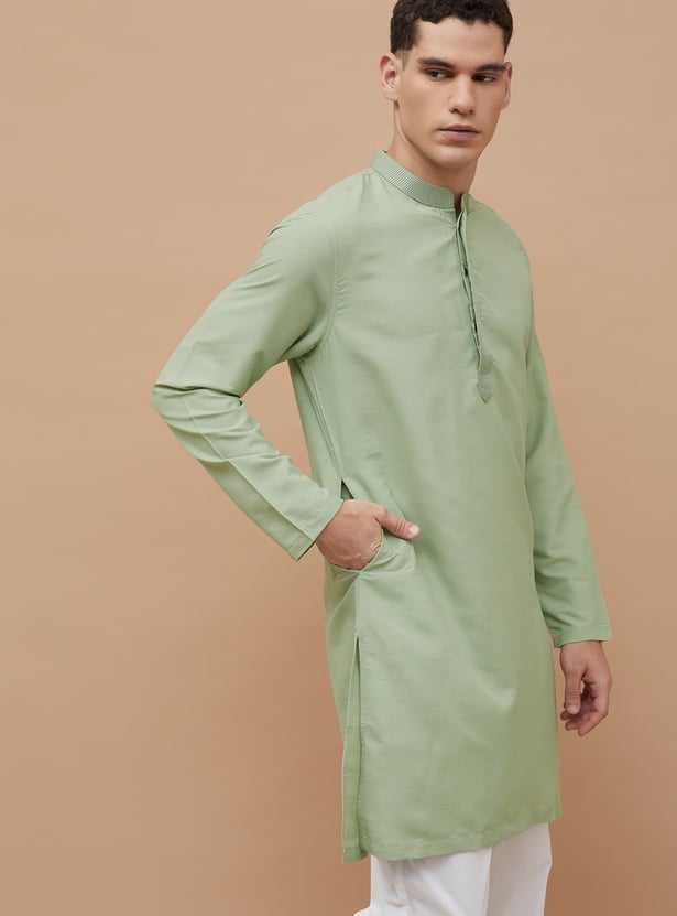 MELANGE Solid Straight Kurta