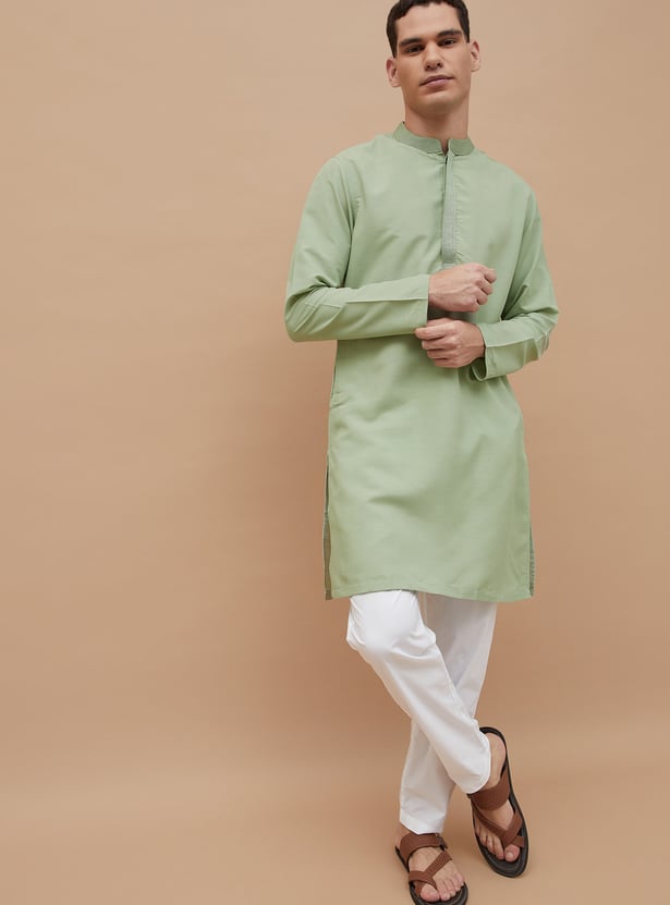MELANGE Solid Straight Kurta