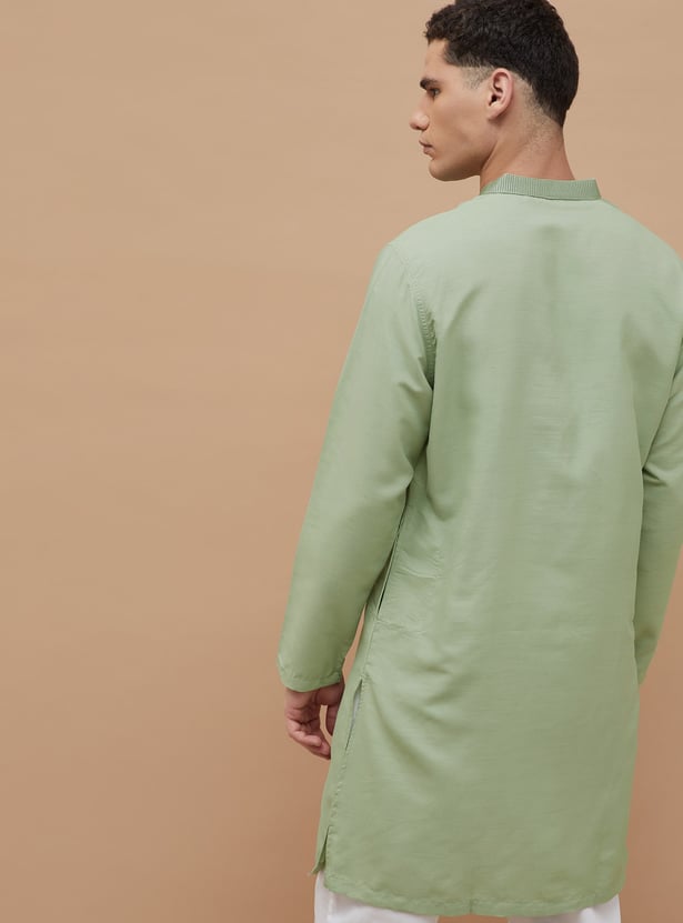 MELANGE Solid Straight Kurta