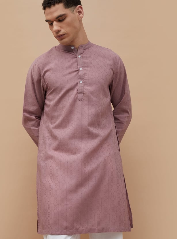 MELANGE Woven Design Straight Kurta