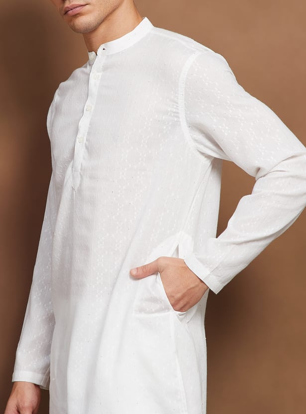 MELANGE Woven Design Straight Kurta