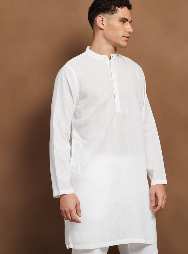 MELANGE Woven Design Straight Kurta
