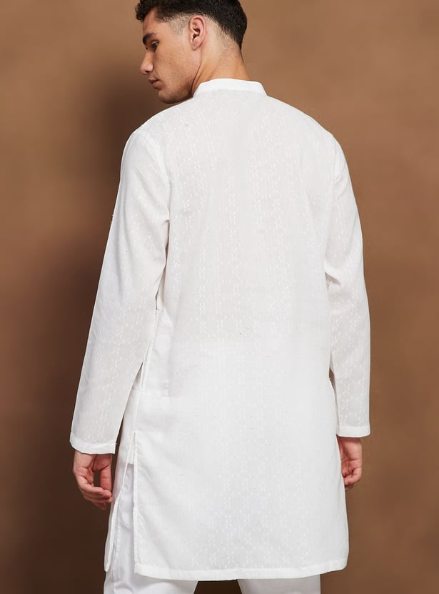 MELANGE Woven Design Straight Kurta