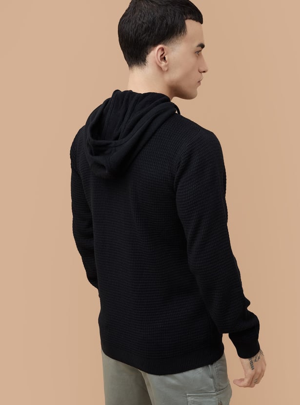 FAME FOREVER Knitted Hooded Sweater