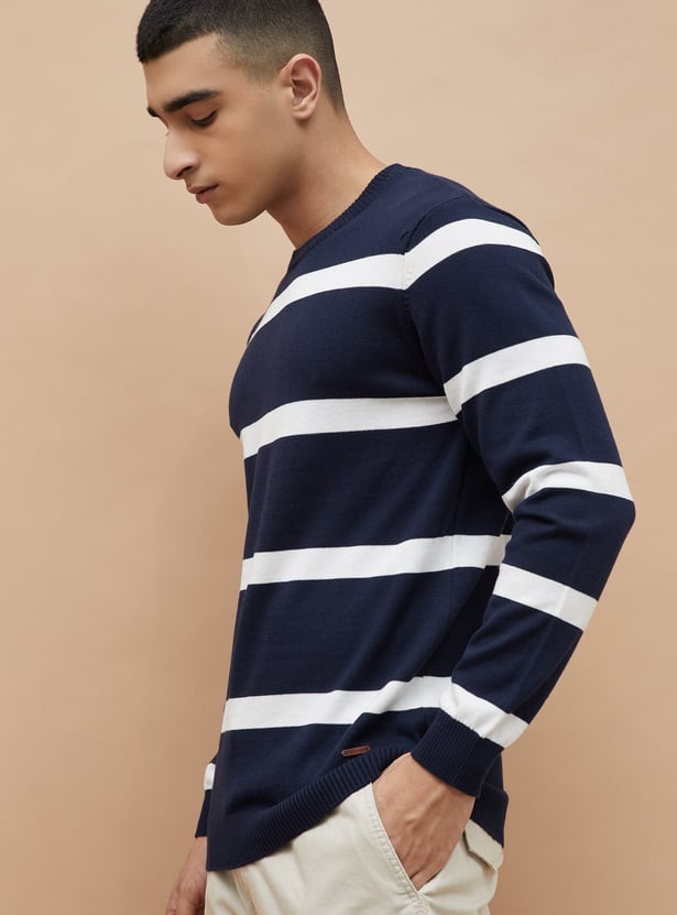 FAME FOREVER Striped Sweater
