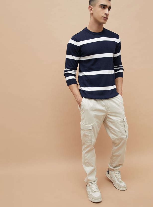 FAME FOREVER Striped Sweater