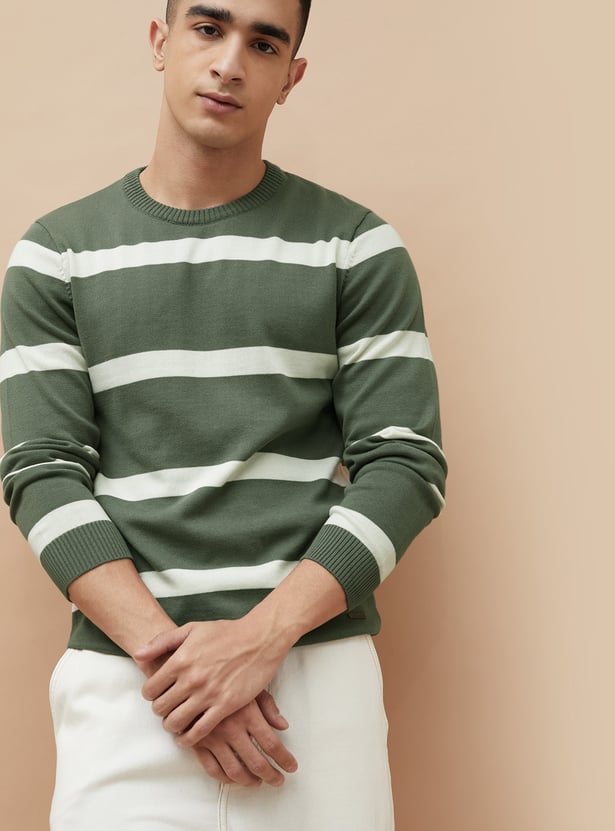 FAME FOREVER Striped Sweater