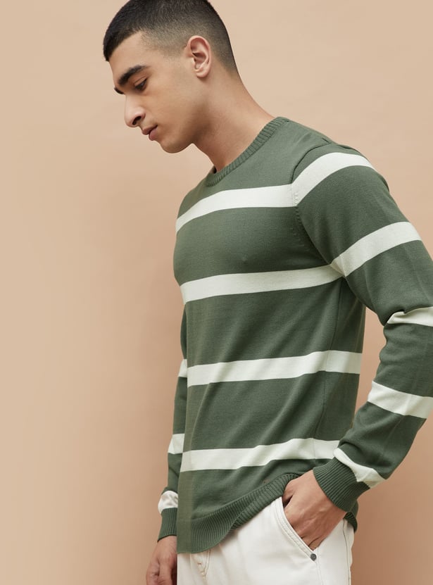 FAME FOREVER Striped Sweater