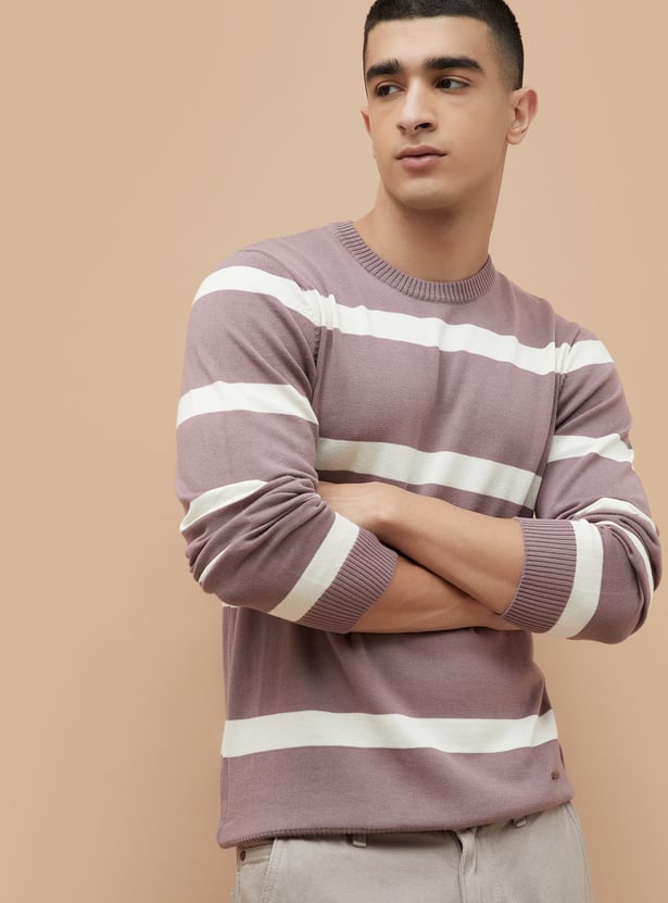 FAME FOREVER Striped Sweater