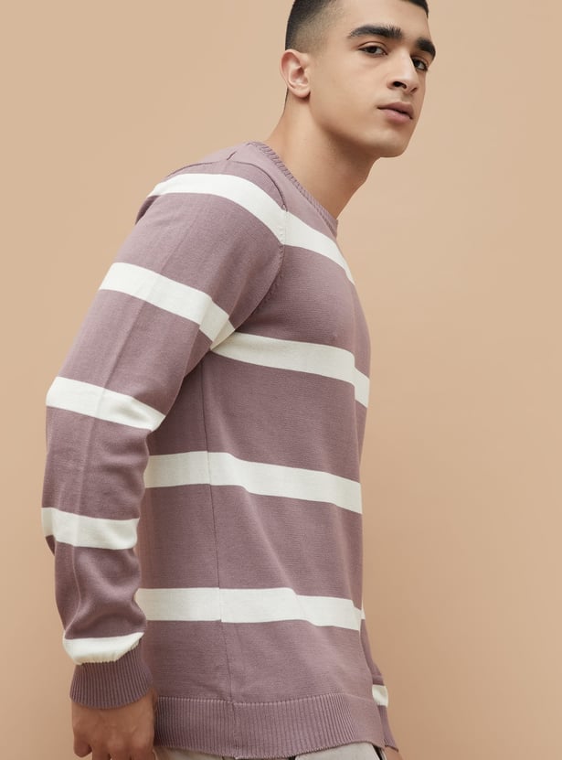 FAME FOREVER Striped Sweater