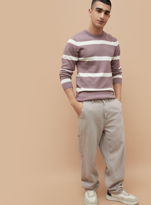 FAME FOREVER Striped Sweater