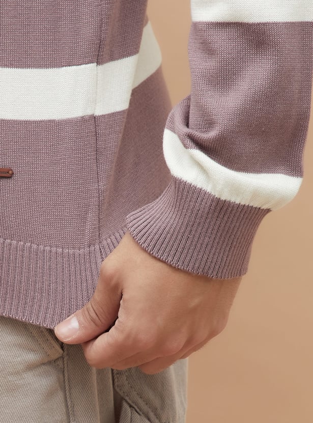 FAME FOREVER Striped Sweater