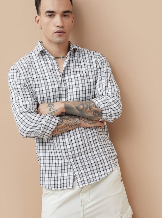 FAME FOREVER Checked Smart Fit Shirt