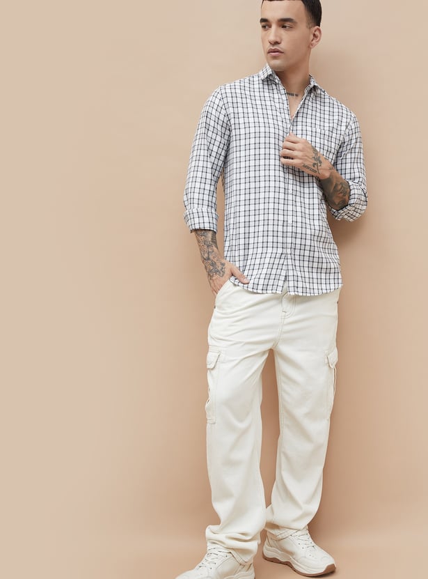 FAME FOREVER Checked Smart Fit Shirt
