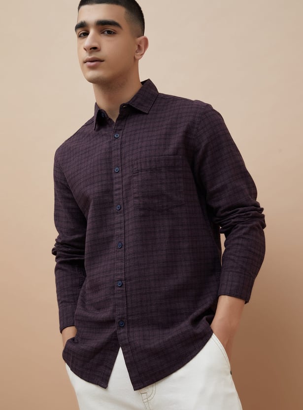 FAME FOREVER Checked Regular Fit Shirt