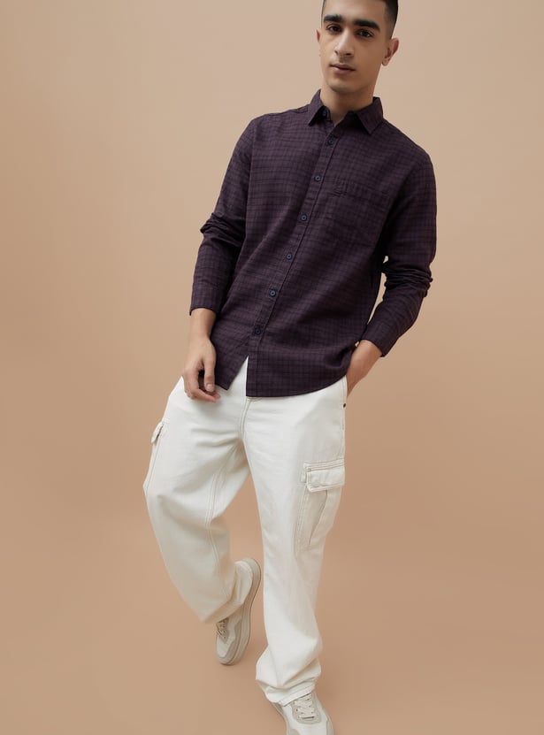 FAME FOREVER Checked Regular Fit Shirt