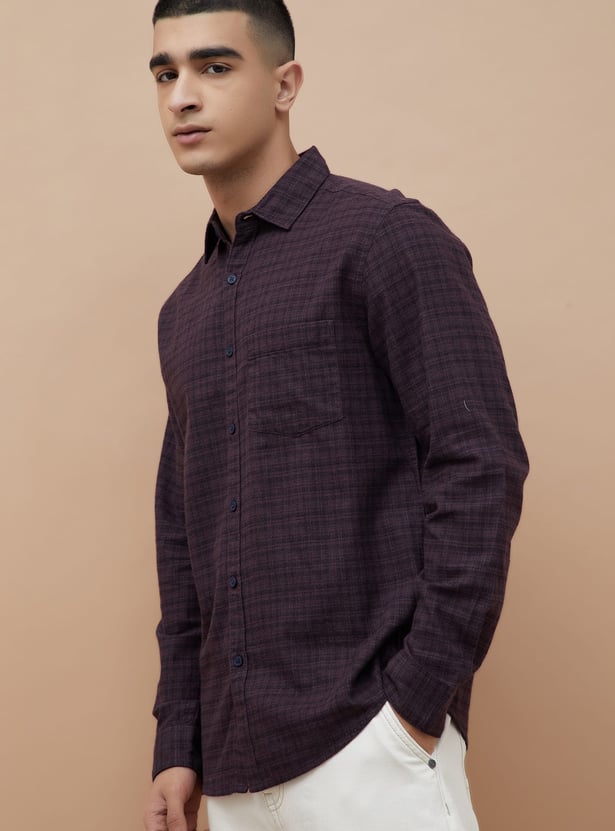 FAME FOREVER Checked Regular Fit Shirt