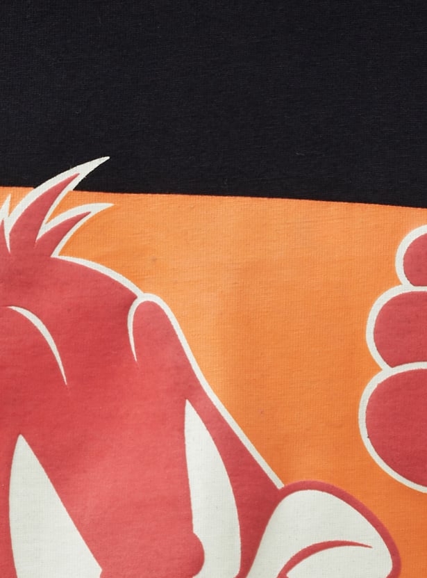 FAME FOREVER Daffy Duck Print T-shirt