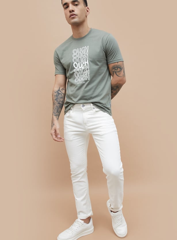 FAME FOREVER Typographic Print Regular Fit T-shirt