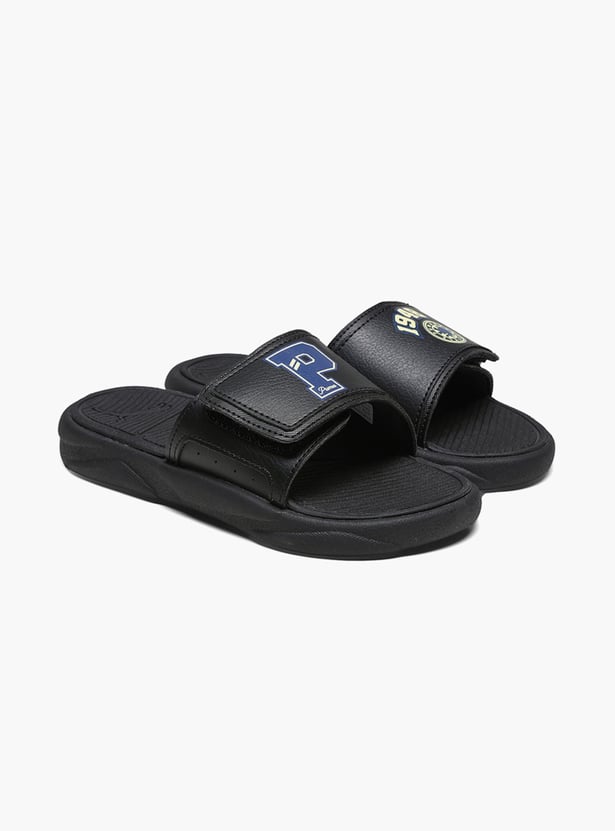PUMA Boys Printed Sliders with Velcro Strap