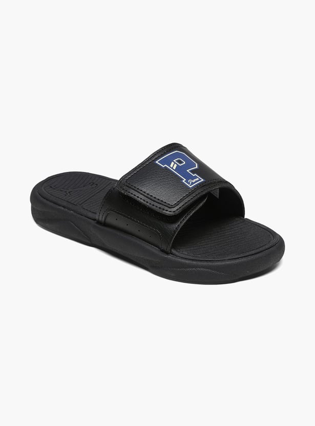 PUMA Boys Printed Sliders with Velcro Strap