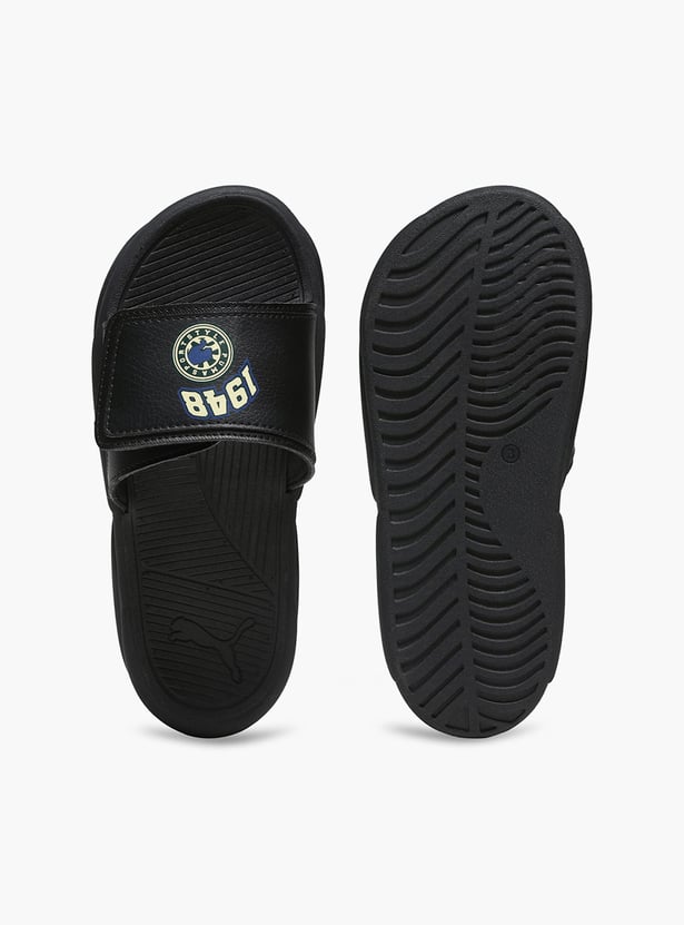 PUMA Boys Printed Sliders with Velcro Strap