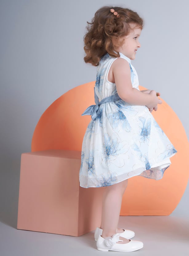 PEPPERMINT Girls Floral Print Fit and Flare Dress
